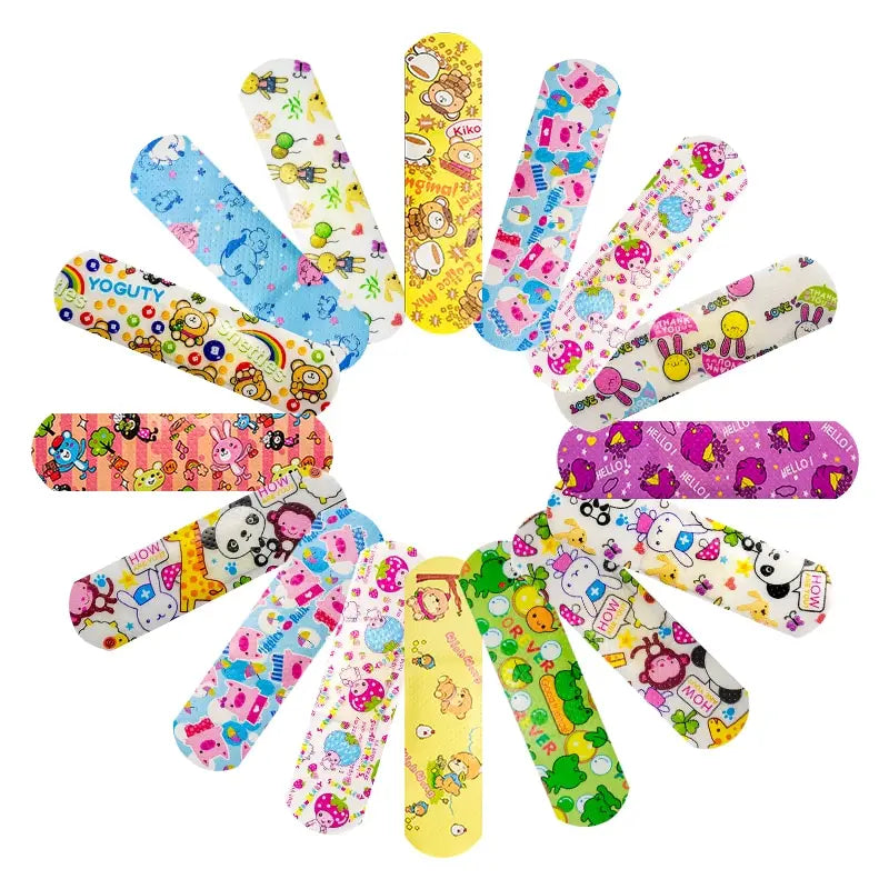 120pcs/Lot Cartoon Animal Pattern Band Aid Hemostasis Adhesive Bandages First Emergency Kit Wound Plaster Patches For Kids