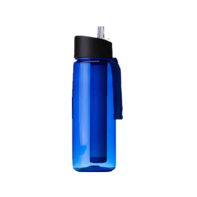 Outdoor Water Filter Camping Water Filtration Bottle Purifier For Camping Hiking Traveling 650ML