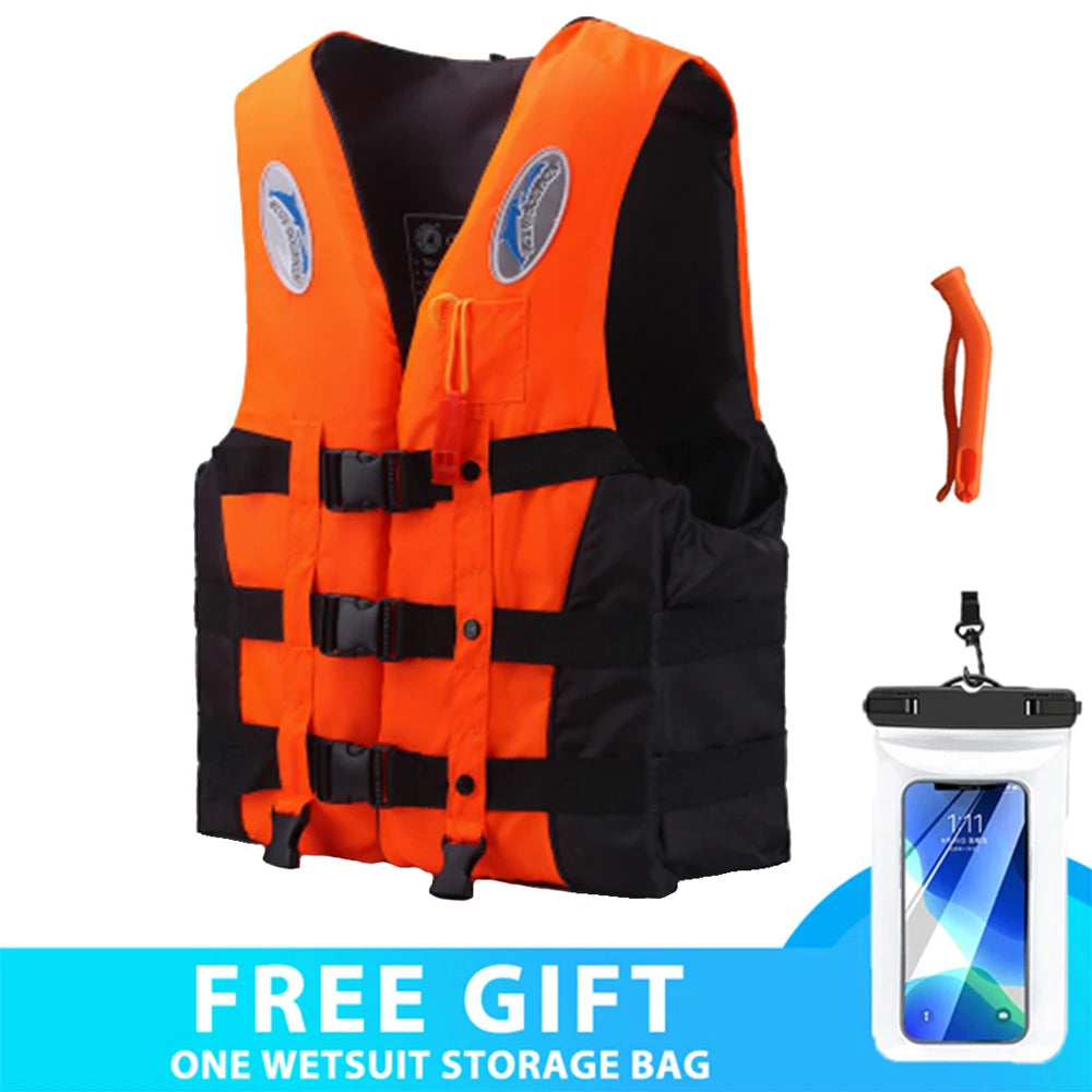 Neoprene Life Vest Water Sports Fishing Kayaking Boating Swimming Surf Drifting Life Jacket Rescue Safety Vest S-XXL Size