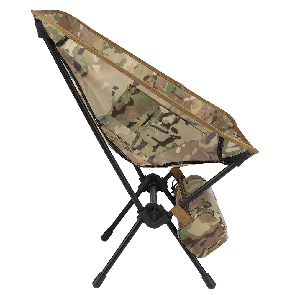 Tactical Outdoor Camping Fishing Folding Moon Chair Travel Hiking Picnic Barbecue Folding Table Military Hunting Portable Stool