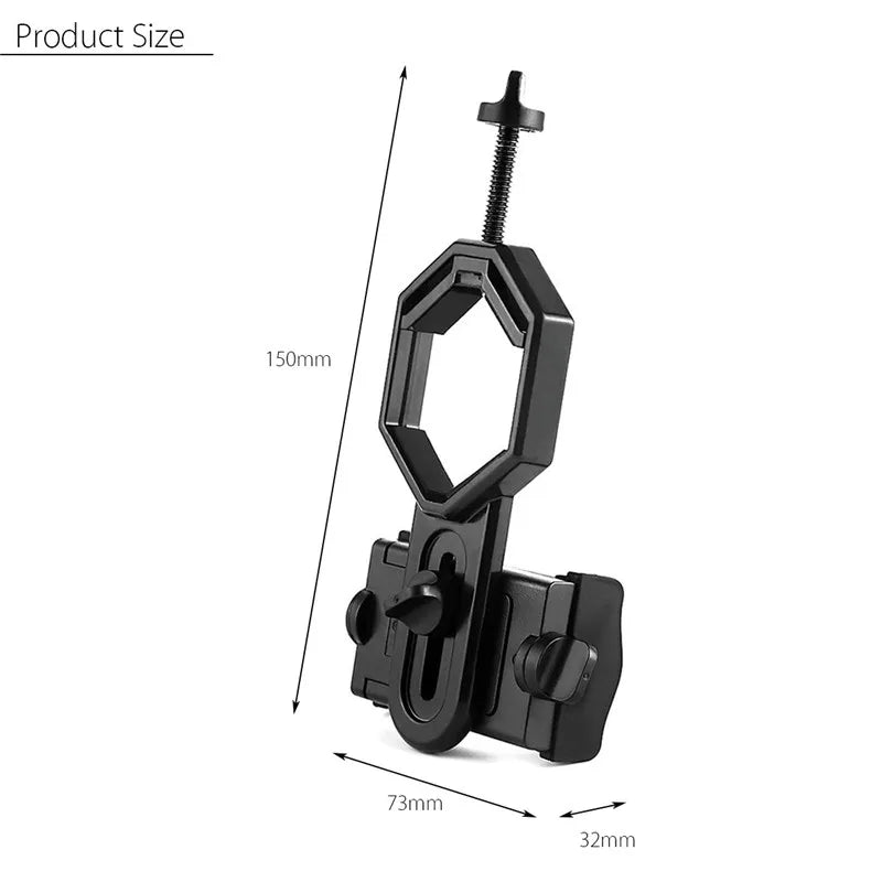 Portable Mobile Phone Telescope Mount Adapter Mount Clip Monocular Spotting Scope Binocular Holder Support Eyepiece Decorative