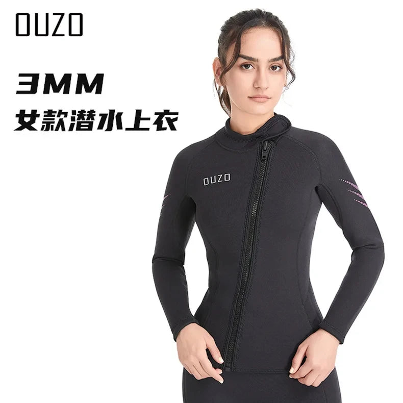 3MM Men Wetsuit Neoprene Underwater Keep Warm Women Diving Suit Surf Surfing Spearfishing Jacket Pants Snorkeling Equipment