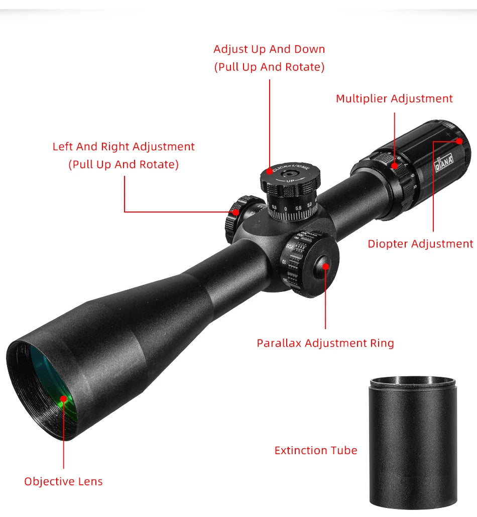 DIANA TMD 4-14X44 FFP hunting tactical Optical sight caza airsoft accessories First Focal Plane Spotting scope for rifle hunting