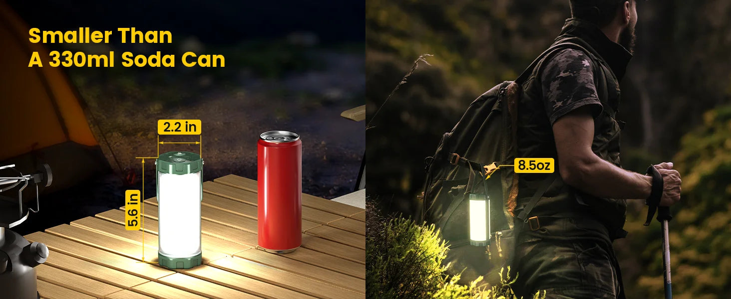 106LED Survival Camping Lantern Portable Power Bank Outdoor Lighting Flashlight Tent Light Rechargeable Emergency Equipment Lamp