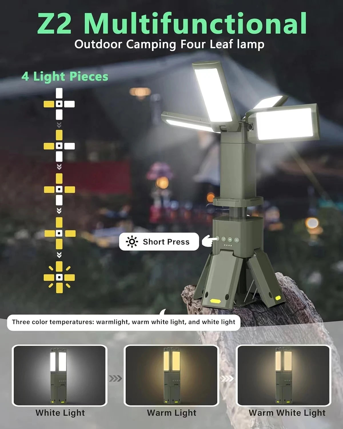 6000LM Super Bright Outdoor Hiking Fishing Tent Lamp 14000mAh Rechargeable Magnetic Telescopic Light LED RV Car Camping Lantern