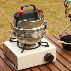 1.2L/1.6L Stainless Steel Pressure Cooker Outdoor Camping Portable Micro Pressure Cooker Household 5-minute Quick Cooking Pot