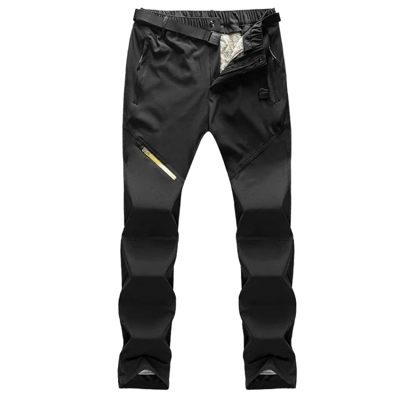 Ski Pants Men Women Outdoor Windproof Waterproof Warm 2 in 1 Fleece Pants Thick Warm Trousers Trekking Hiking Pants Ski Clothing