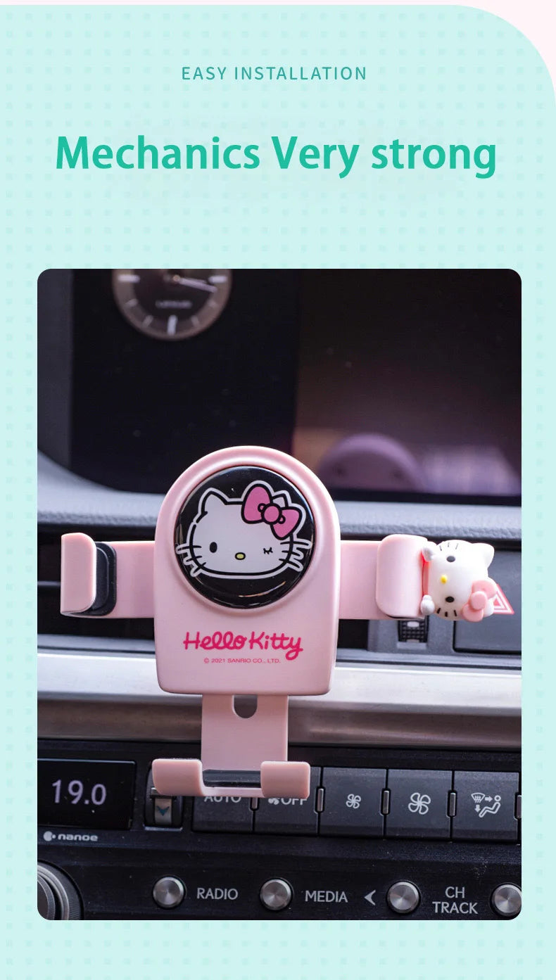 Hello Kitty mobile phone car mount  aromatherapy air vent clip car navigation rack suction cup  support car fixed