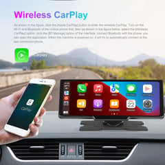 Podofo 6.86" /9.3" Car Mirror Video Recording  Wireless Carplay Monitor Android Auto dashboard DVR GPS Navigation Carplay screen