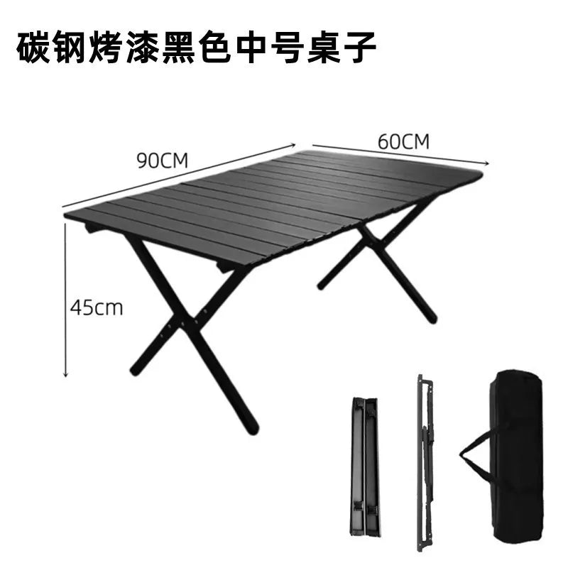 Folding Outdoor Table and Chair Set with Solid Wood and Aluminum Alloy for Picnic and Camping Coffee Tables Rolling IGT Wildmini