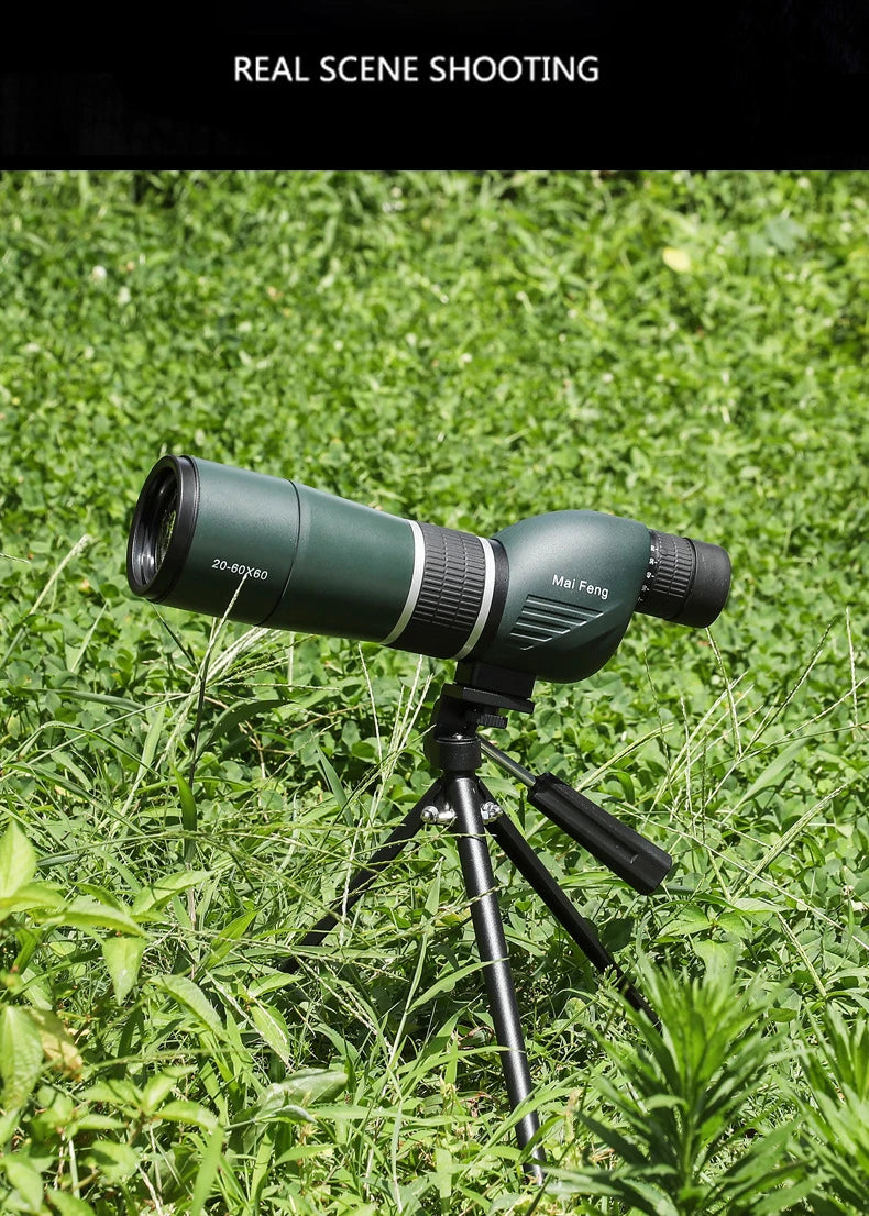 20-60X60 Spotting Scope Zoom Monocular Powerful Telescope Bak4 Prism Waterproof Anti-Fog For Camping Bird Watching Landscape