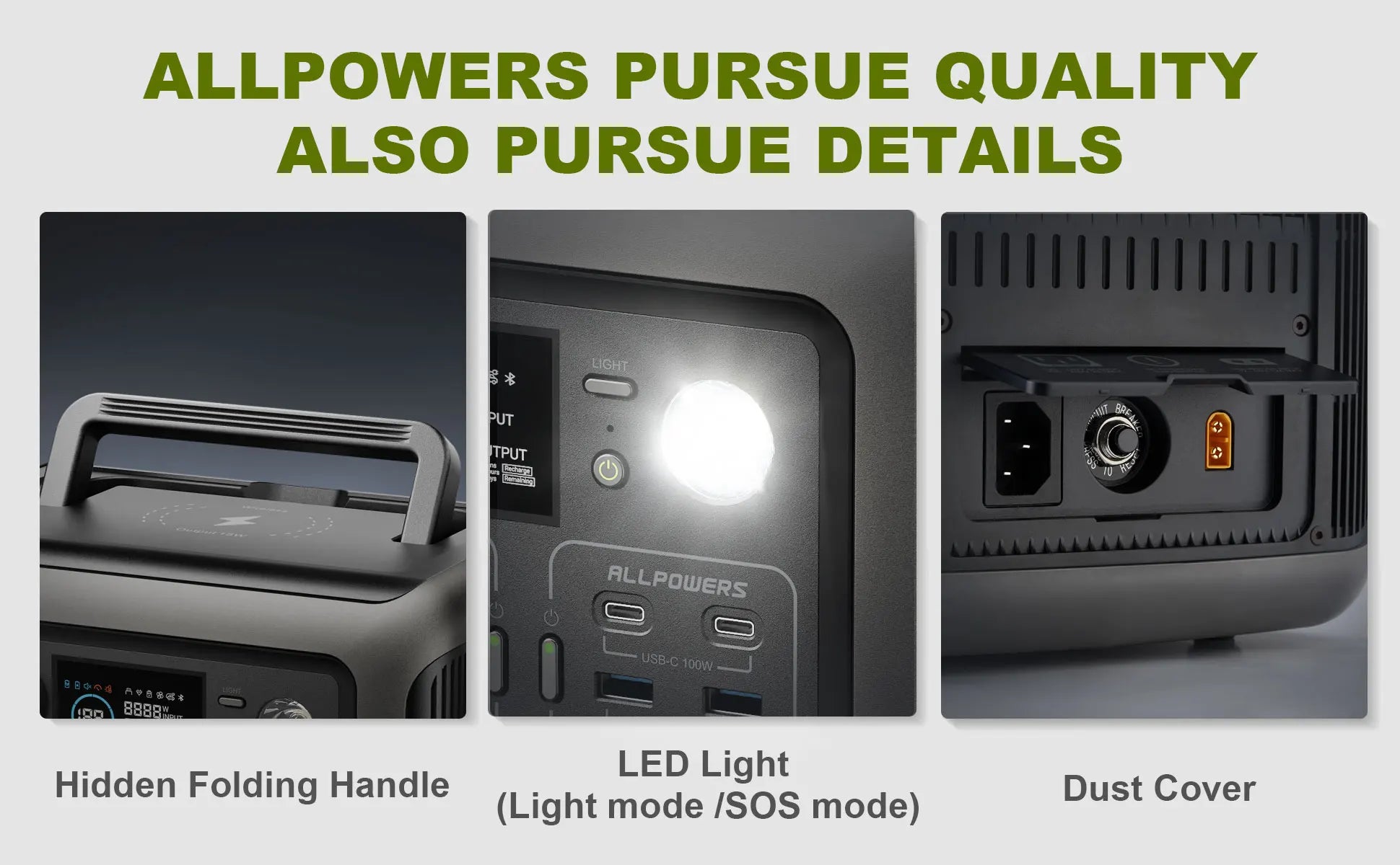 ALLPOWERS 299Wh 600W Portable Power Station R600, LiFePO4 Battery Backup with UPS Function, 1 Hour to Full 400W Input, MPPT