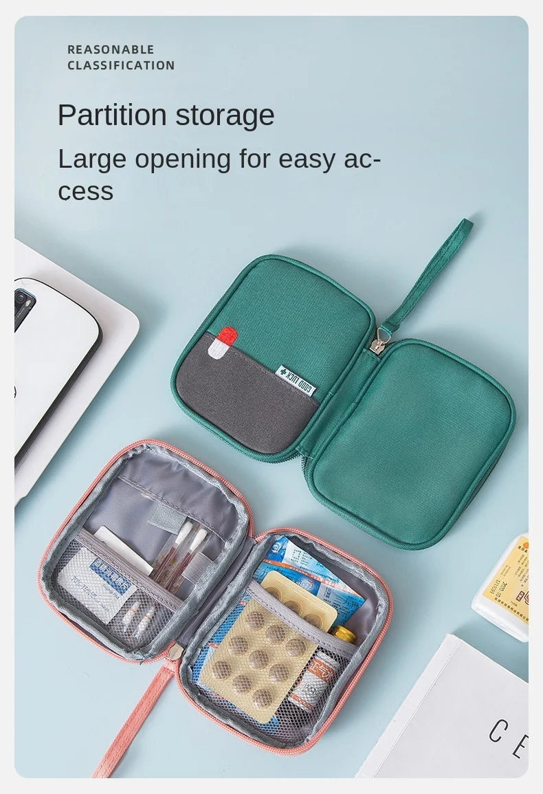 Portable Medicine Bag Cute First Aid Kit Medical Emergency Kits Organizer Outdoor Household Medicine Pill Storage Bag Travel