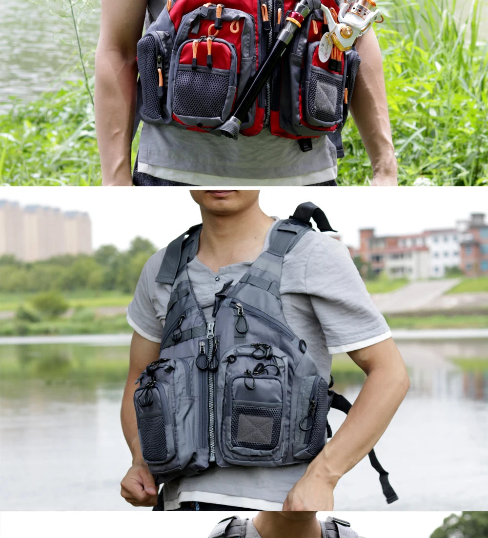 Ghotda Life Jacket for Fishing Professional Sea portable flotation Suit  Summer Big Buoyancy Lure Pocket Vest