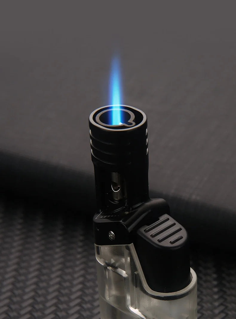 Portable Transparent Oil Window Butane Gas Torch Turbo Jet Flame Lighters Outdoor Camping BBQ Windproof Cigar Lighter