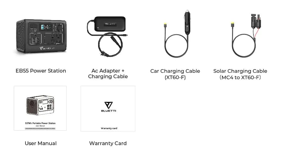 BLUETTI EB3A EB55 EB70S EB70 REFURBISHED Portable Power Station Solar Generator LiFePO4  for Car Refrigerator TV Drone Laptops