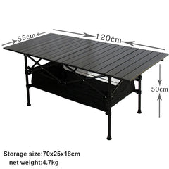 New Outdoor Folding Table Chair Camping Aluminium Alloy BBQ Picnic Table Waterproof Durable Folding Table Desk