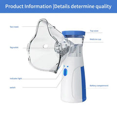 Outdoor Portable Nebulizer Silent Mesh Mini First Aid Kit Handheld Asthma Inhaler Atomizer Kids Adult Saving Emergency Device