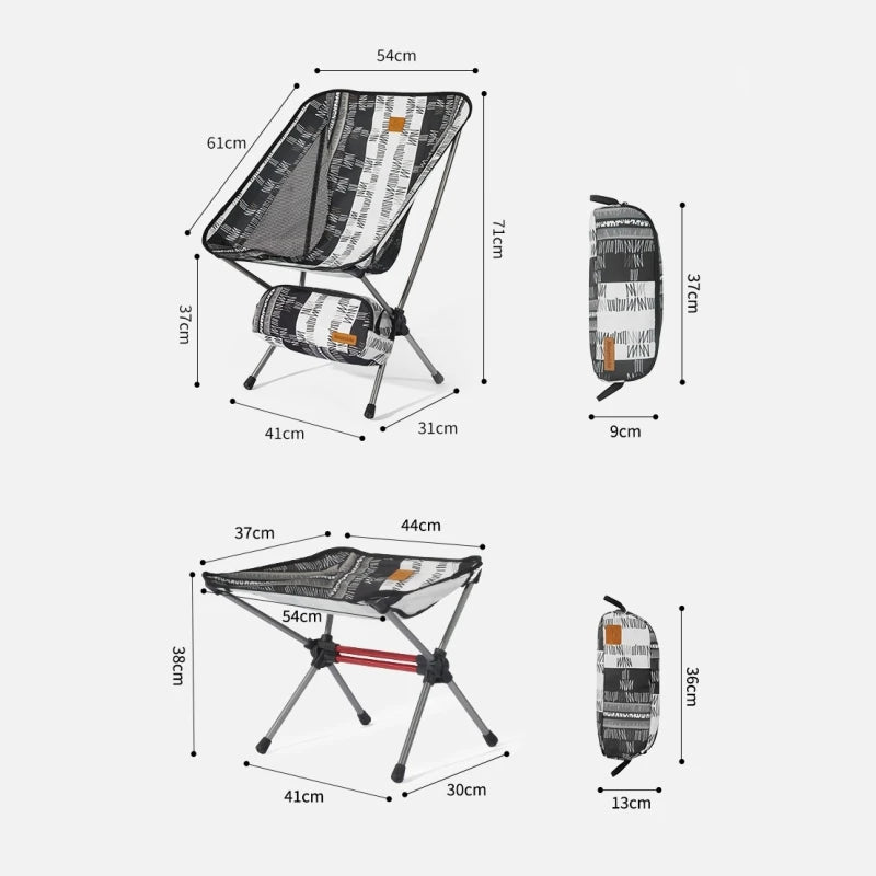 Naturehike Camping Table And Chair Set Lightweight Comfortable Outdoor Furniture Picnic Portable Folding Table Chair Stool Set