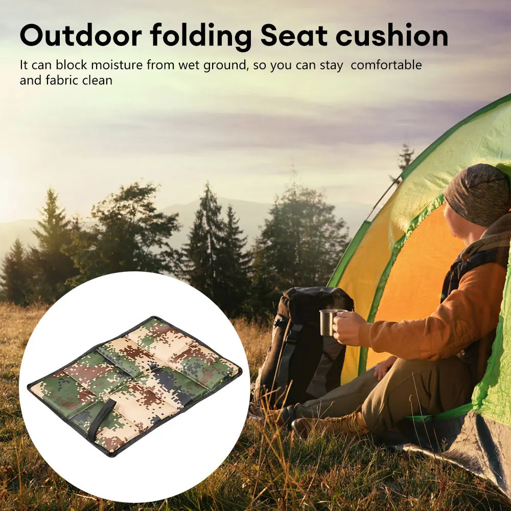 Elastic Sitting Pad Folding Cushion Portable Camping Mat Moisture-proof Soft Comfortable Beach Mat Prevent Dirty Hiking Seat Pad