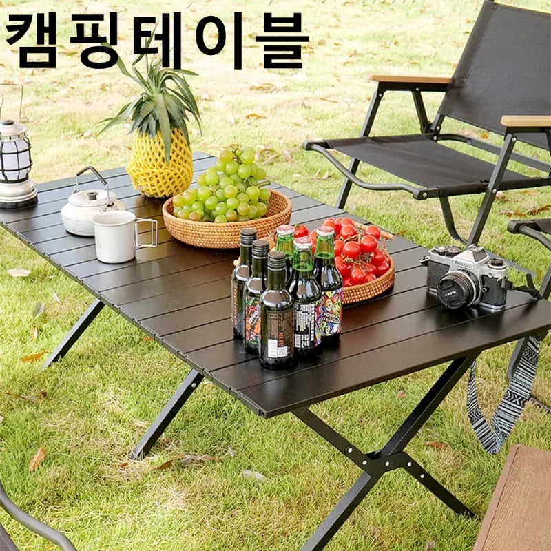 Folding Camping Table Chair Set Outdoor Family Grill Nature Hike Desk Ultralight Aluminium Removable Table Storage Equipments