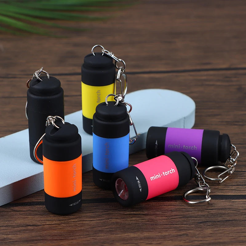 Led Mini Torchlight Portable USB Rechargeable Keychain Flashlights Waterproof Outdoor Hiking Camping Torch Lamp Lantern