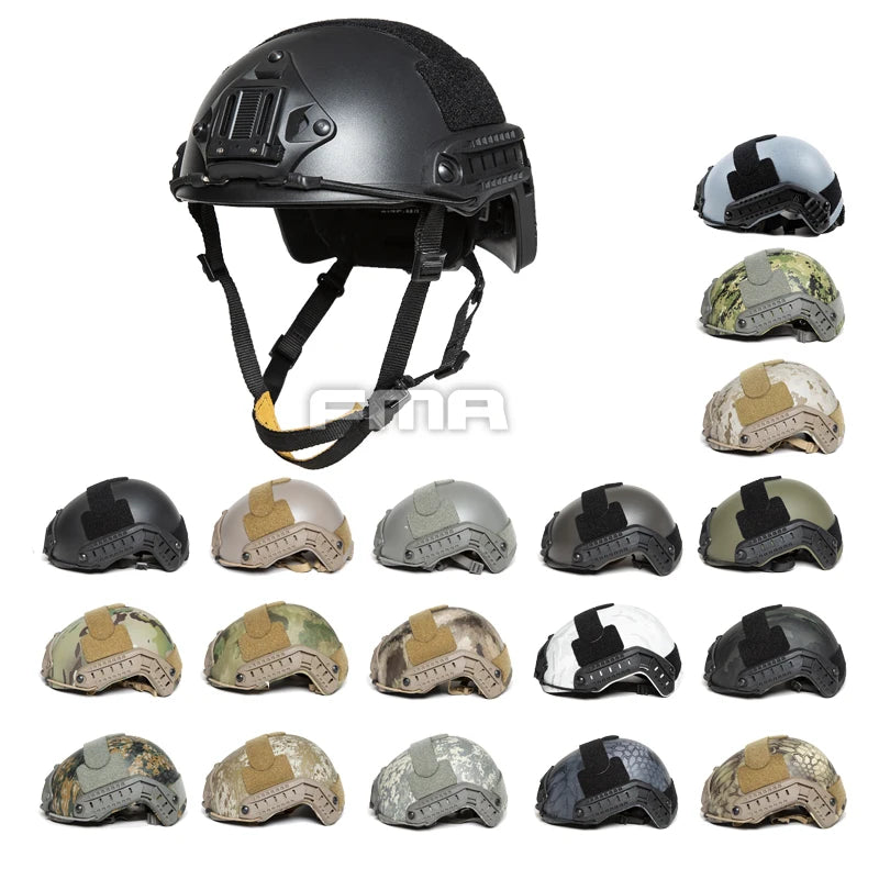 FMA Tactical Helmet Lightweight Fast Series Thin Helmet 3mm Thick High Cut Helmet Mountaineering Helmet Riding Helmet