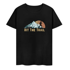 Hit The Trail Vintage Mountain Runner Retro Trail Running T-Shirt oversizeds blue archive customs design your own mens clothing