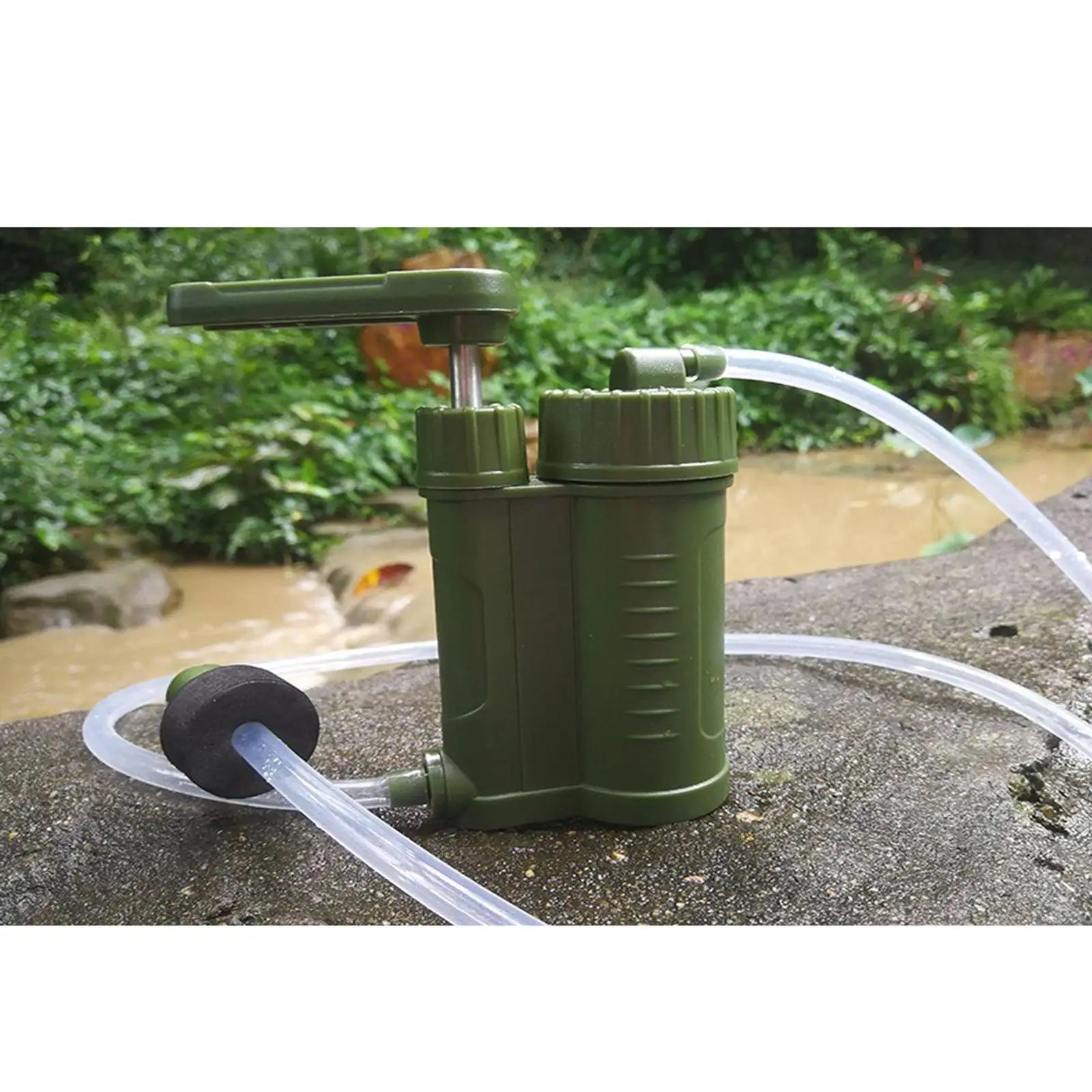 Portable Water Filter Pump Purifier Filtration Camping Emergency Survival