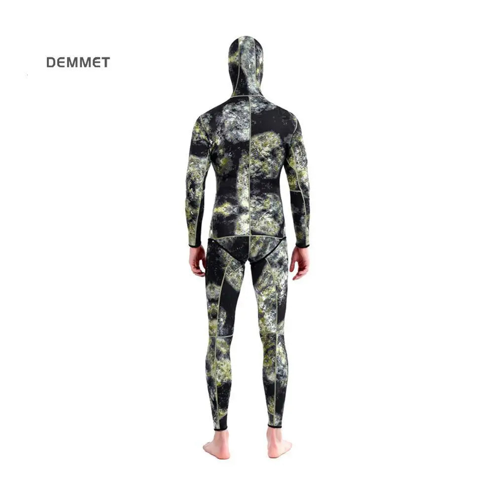 Camouflage SCR Neoprene 3mm Swim Wetsuits Men's Diving Suit Split Scuba Snorkel Swimsuit Spearfishing Surfing Jumpsuit Equipment