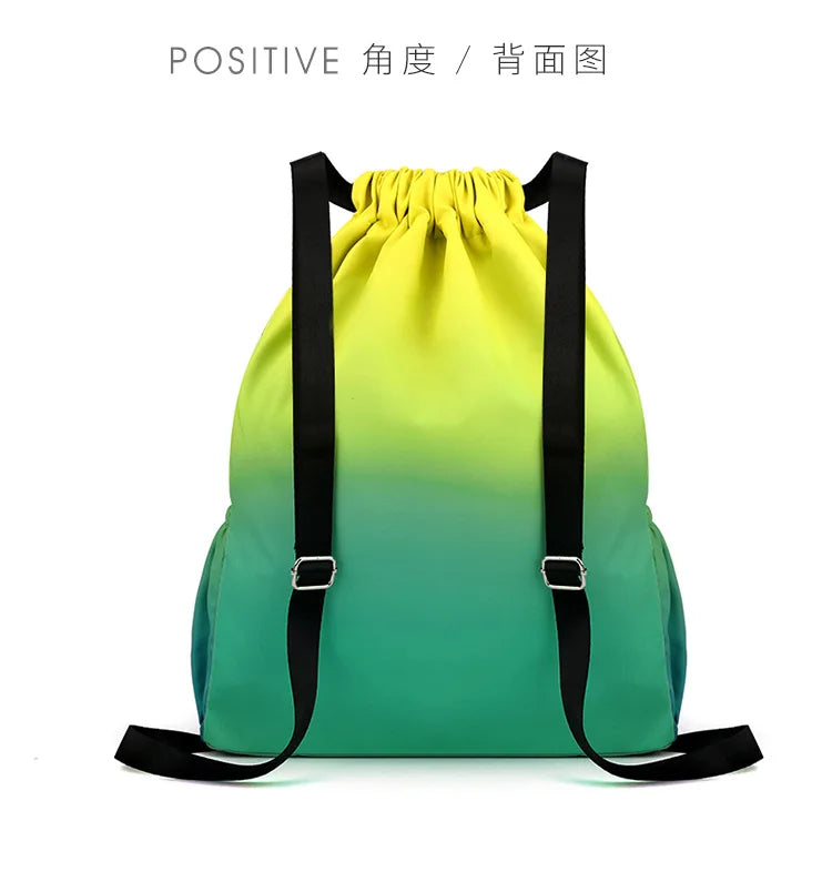 Bundle Pocket Backpack Waterproof Nylon Portable Sports Backpack Outdoor Camping Leisure Swimming Fitness Bag Student Schoolbag