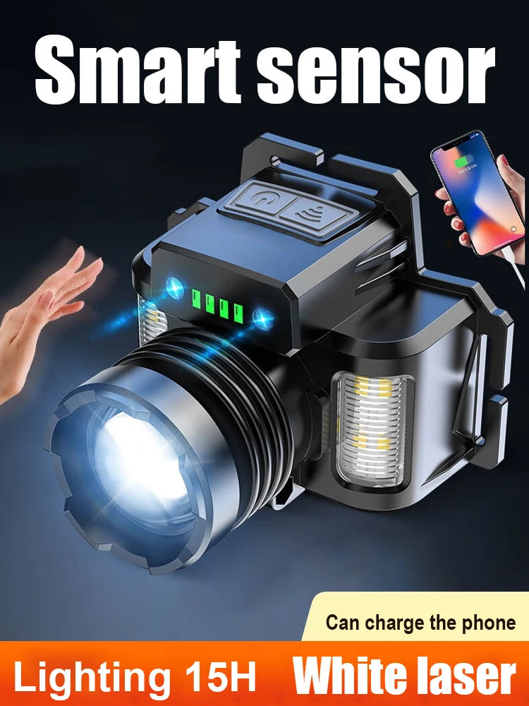 15h Powerful Sensor Led lamp Built 5600mah Battery High Power Rechargeable light Flashlight Camping Fishing Lantern