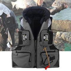 Professional Fishing Life Vest Multi-pocket Detachable Large Buoyancy Assist Comfortable Adults Sea Fishing Safety Life Jacket