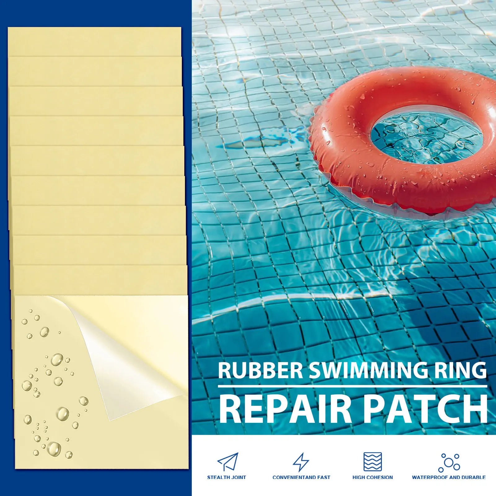 Iatable Pool Patch Repair Kit Air Mattress Patch Waterproof  PVC Repair Hole Patch Sticker Tape For Tent Yoga Ball Kayak