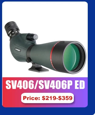 SVBONY SV46P Telescope 20-60x80 ED Spotting Scope Dual Focus  IPX7 Waterproof fogproof Professional Birding Camping equipment