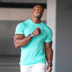 2024 New Men's Short-sleeved Gyms Fitness T-shirt Summer Running Fitness Top Streetwear Comfortable Sports T-shirt clothing