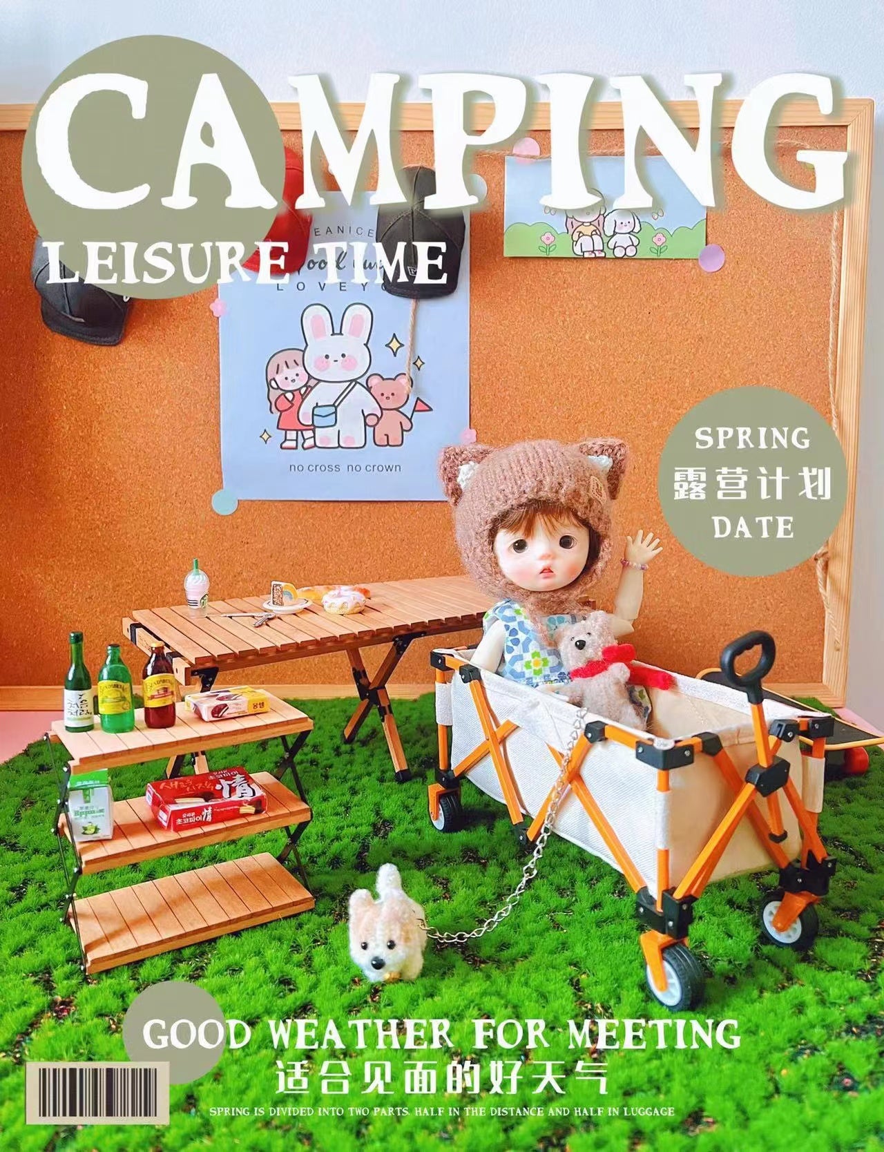 Doll House Miniature Camping Gear Bjd Blythe Soldier Miniature Folding Chair Egg Roll Table Camper Van Camping Tent