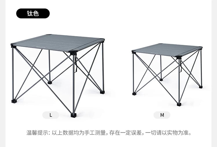 Naturehike Outdoor Ultra Light Aluminum Alloy Portable Folding Table Camping Picnic Table and Chair CNK2450JJ013