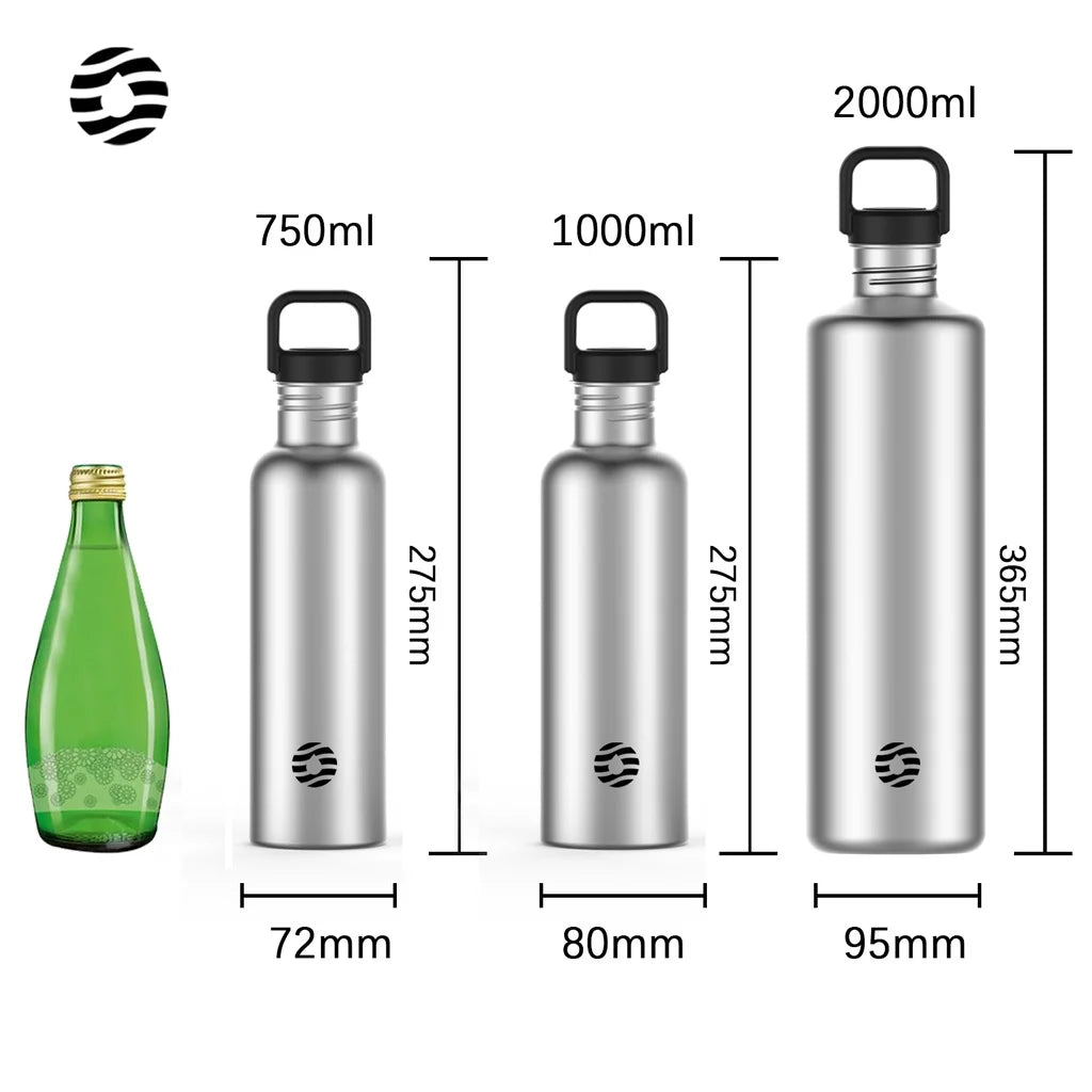 FEIJIAN Stainless Steel Water Bottle Portable Cycling Sports Bottle Leakproof BPA Free Large Capacity With Bottle Bag