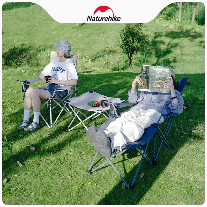 Naturehike Multifunctional Table Recliner Portable Outdoor Camping Folding Chair Leisure Backrest Chair