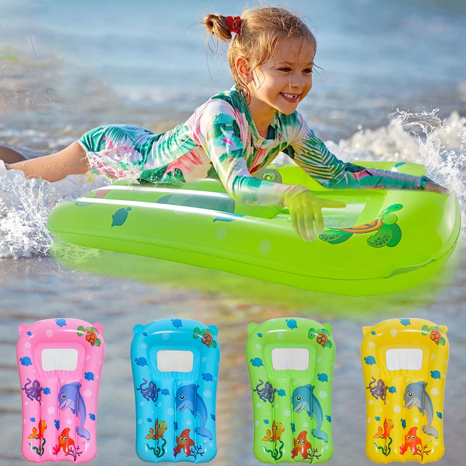 Bodyboards Swim Kickboard Summer Toys for Learning Kids Inflatable Surfboard for Boys Girls Swimming Pool Surfing Adults