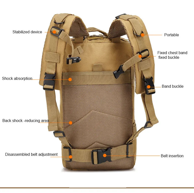 Oulylan 30L/50L 9000D Nylon Waterproof Backpack Military Rucksacks Tactical Sports Camping Hiking Trekking Fishing Hunting Bag