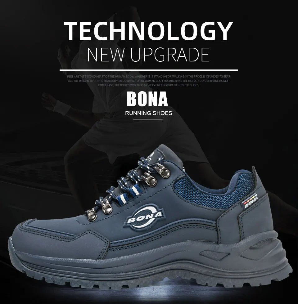 BONA 2022 New Designers Wear Resistant Outdoor Hiking Shoes Men Breathable Climbing Sneakers Man Trekking Hunting Footwear Comfy