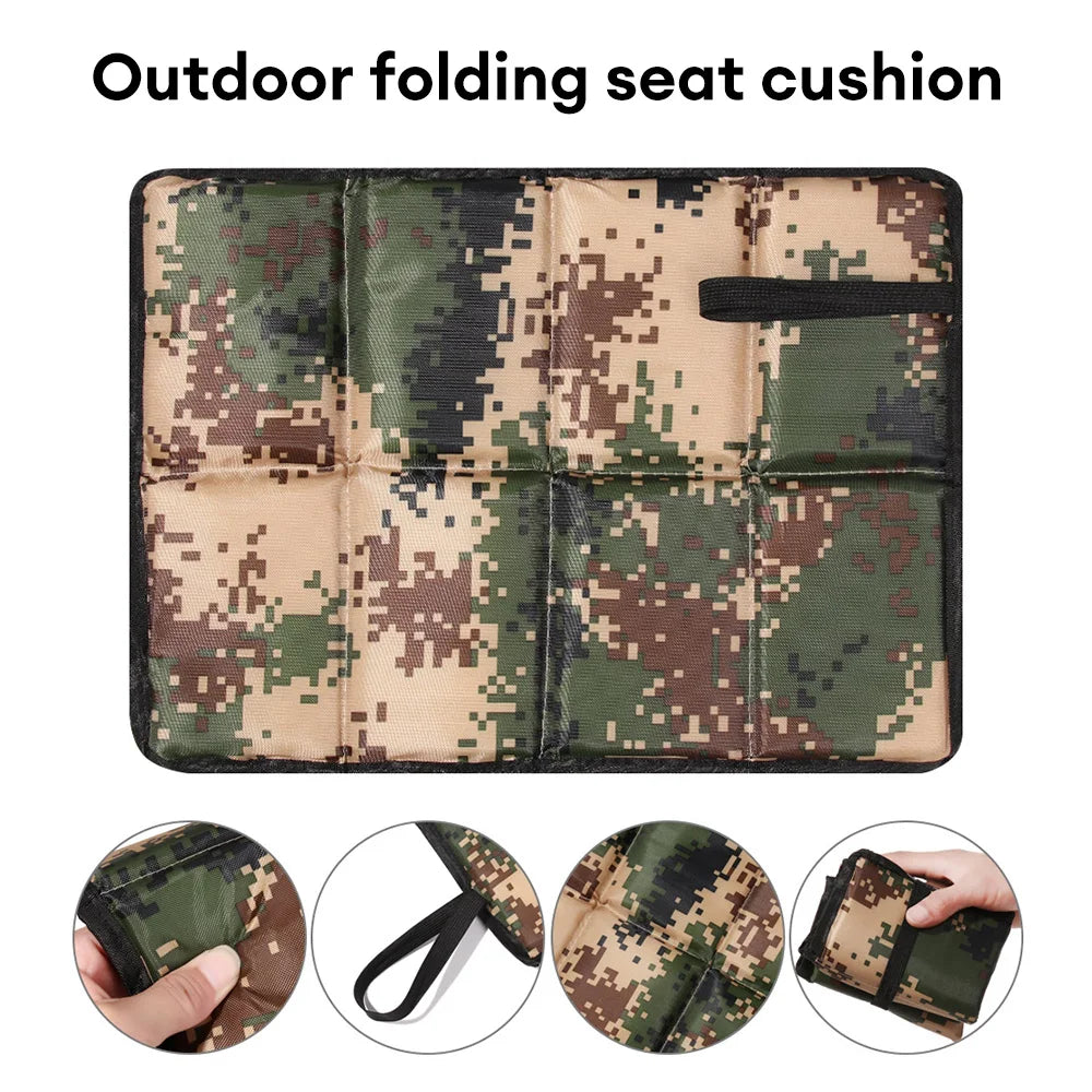 Elastic Sitting Pad Folding Cushion Portable Camping Mat Moisture-proof Soft Comfortable Beach Mat Prevent Dirty Hiking Seat Pad