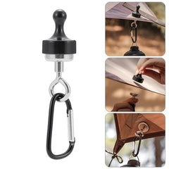 5-20PCS Strong Magnetic Hooks Multipurpose Outdoor Tent Camping Light Hook Magnet Bearing Hanger D Type Mountaineering Buckle