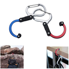 Carabiner Hybrid Gear Clip Carabiner Rotating Hook Strong Clips Camping Hiking Travel Backpack Mountain Climbing Outdoor Gadget