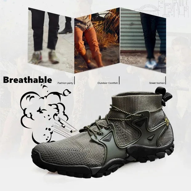 Breathable Mesh Men's Botas Tactical Boots Hiking Soft Shoes Outdoor Non-Slip Trail Trekking Climbing Designer Wading Sneakers