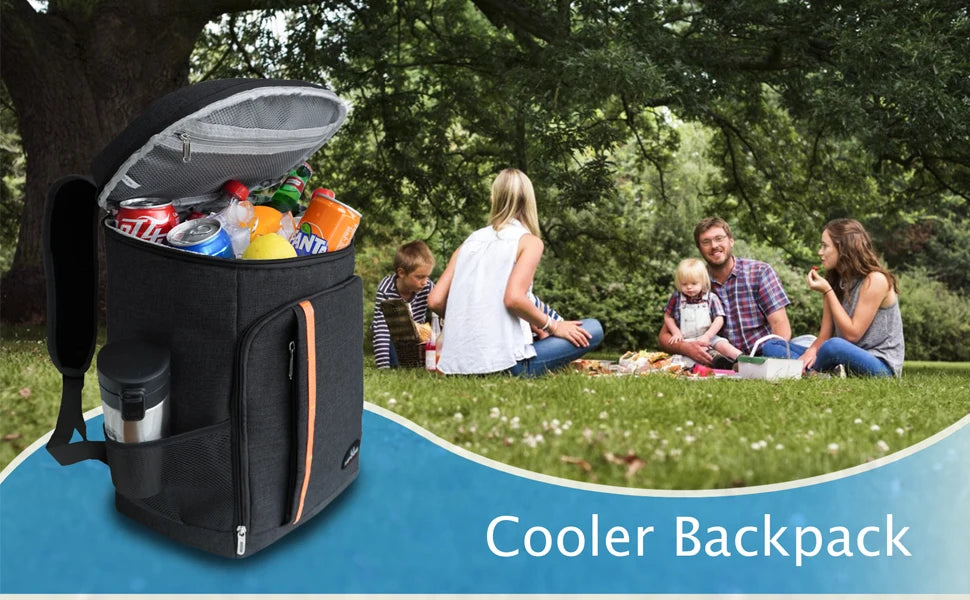 20L Insulated Portable Thermal Lunch Bag Food Box Durable Waterproof Cooler Ice Case Camping Oxford Dinner Backpacks Icebox