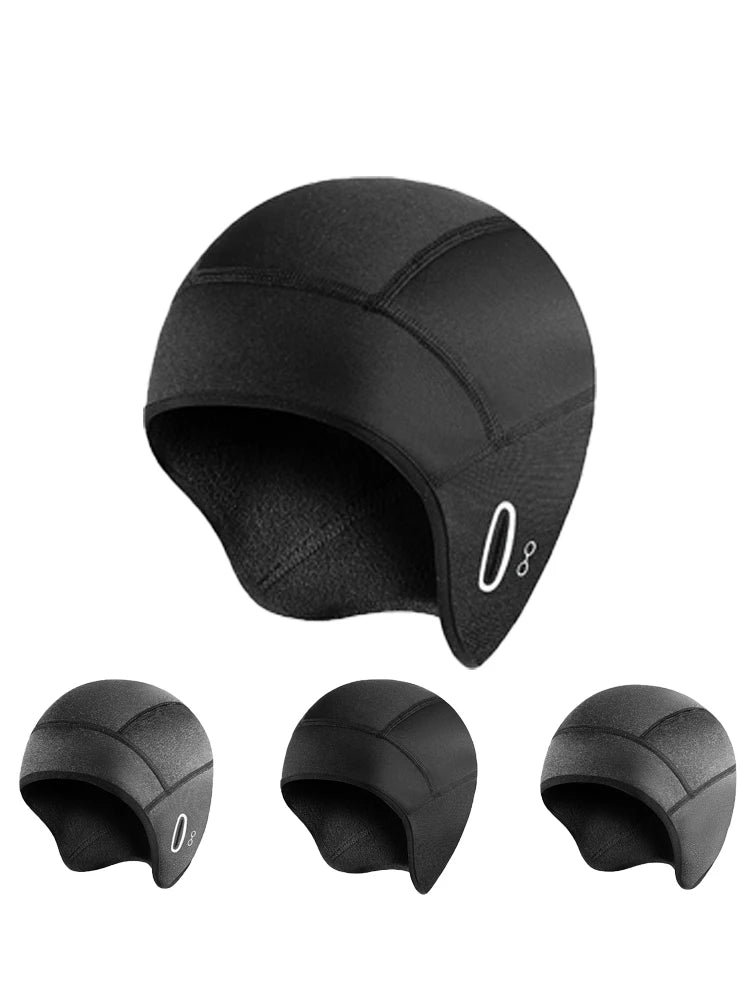 Outdoor Winter Cycling Warm Velvet Hat Helmet Lined With Ear Protection Windproof Warm Hat Mountaineering and Skiing Cold-proof