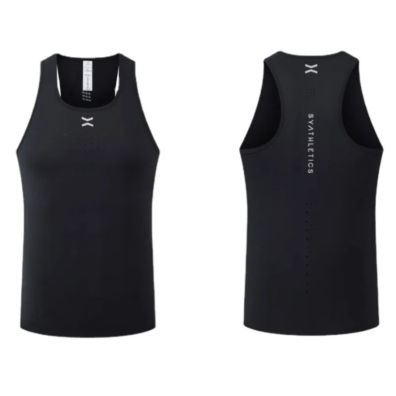 Summer Men's Marathon Vest Basketball Sleeveless Shirt Running Tank Top Clothing Jogging Training Sportswear Gym Sports Singlet